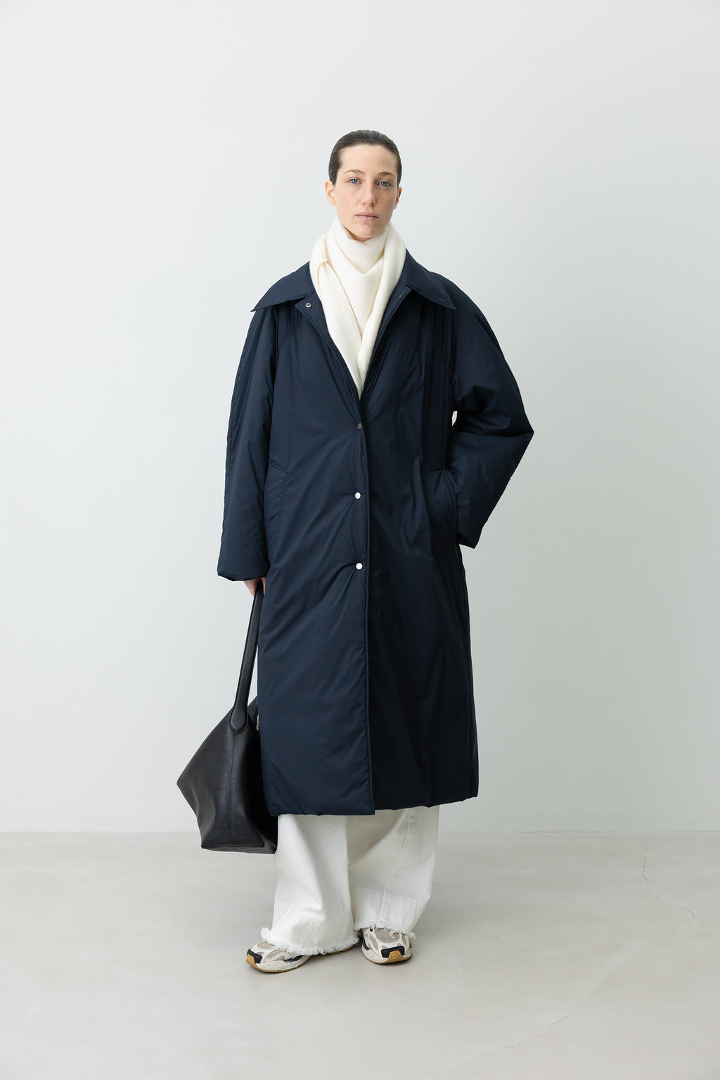 Padded Mac Coat Navy