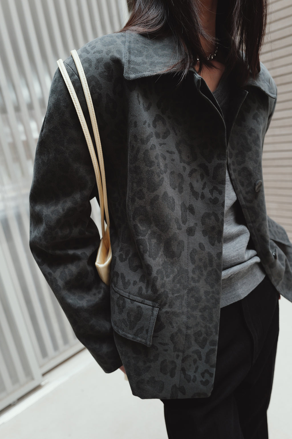 Leopard Mac Jacket Gray