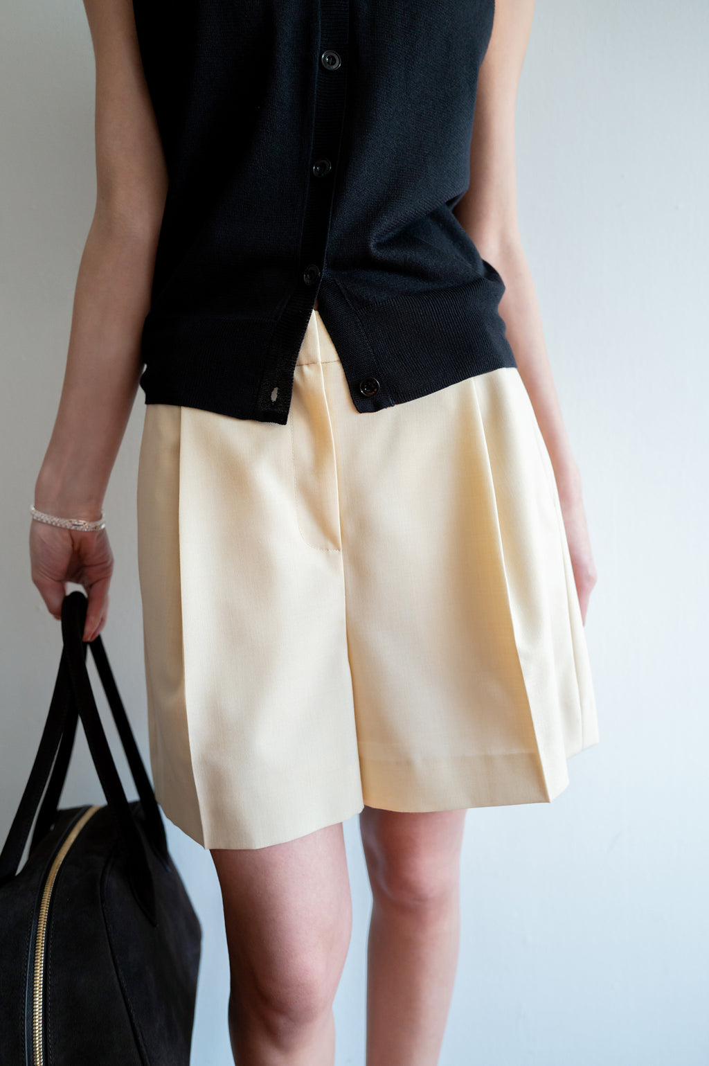 Clear Wool Shorts Butter
