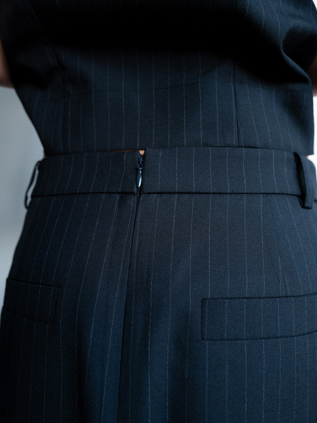 Tilted Pencil Skirt Navy