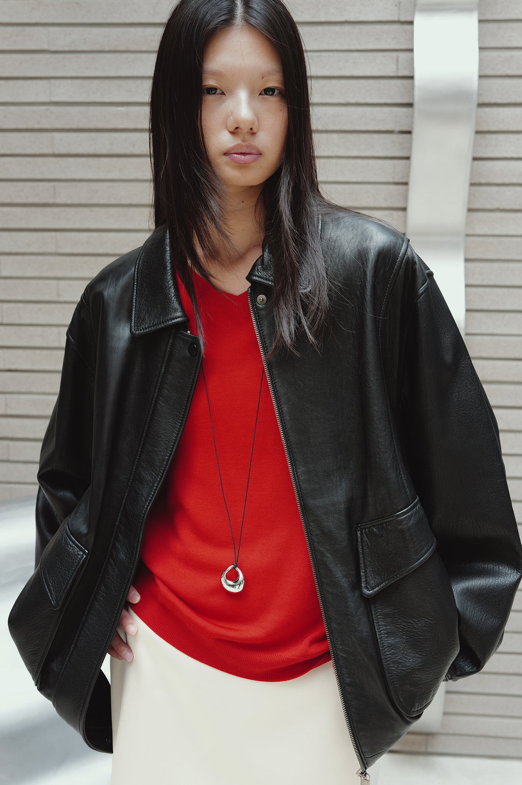 Real Lamb Leather Jumper