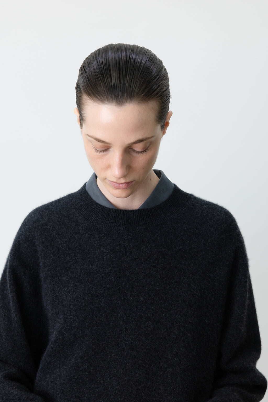 Cashmere 100 Overfit Pullover Charcoal