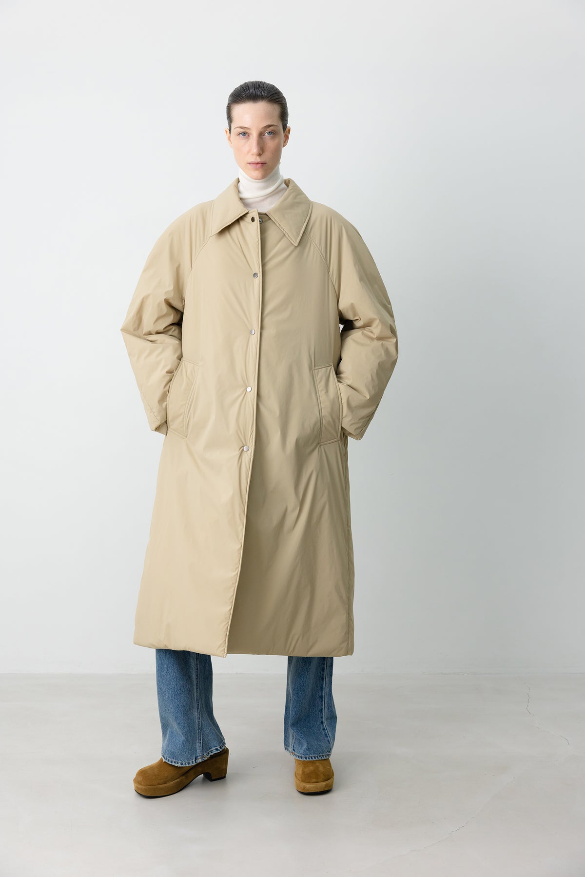 Padded Mac Coat Beige