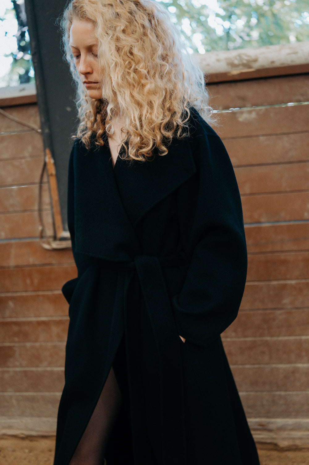 Superior Cashmere Coat Dark Navy