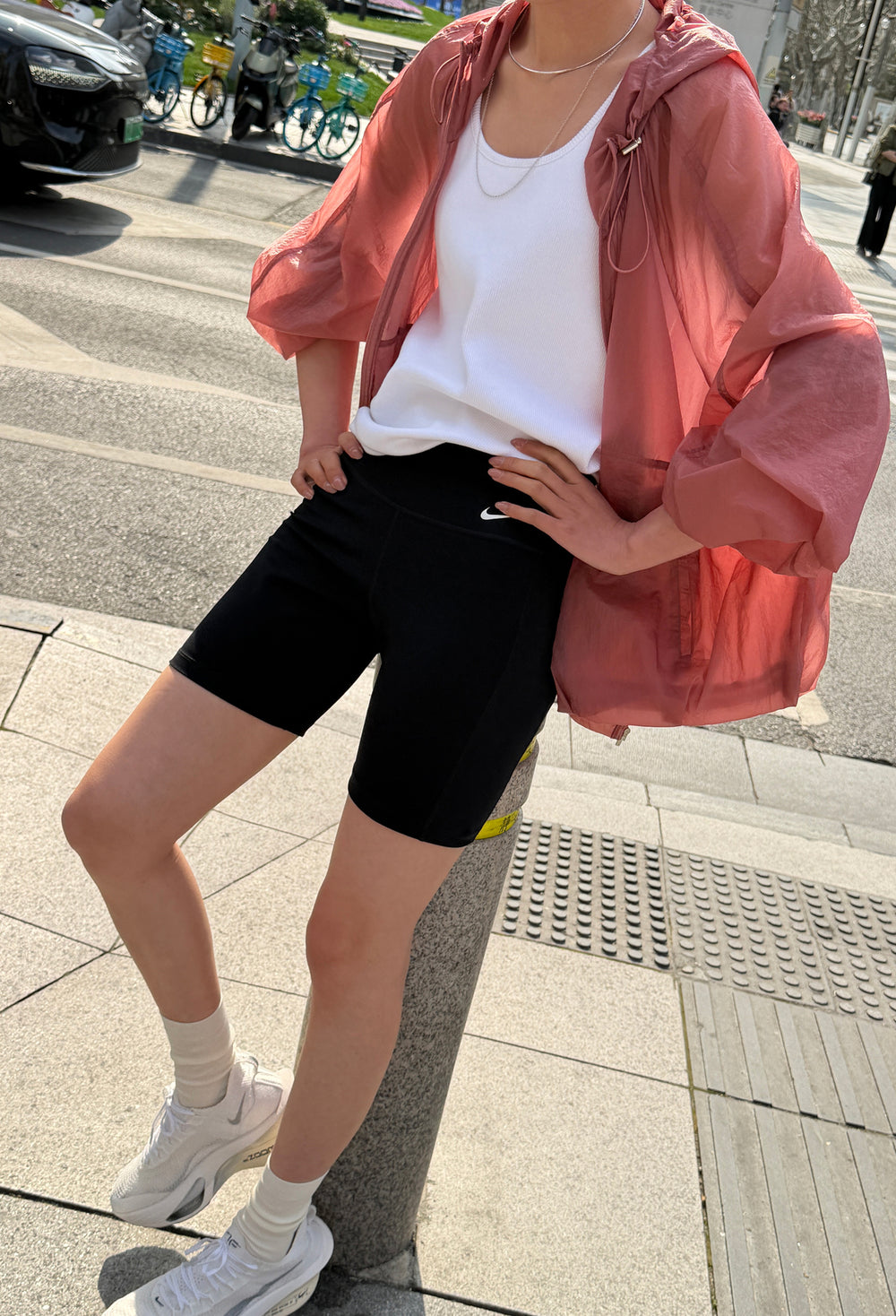 Airy Nylon Jumper Pink