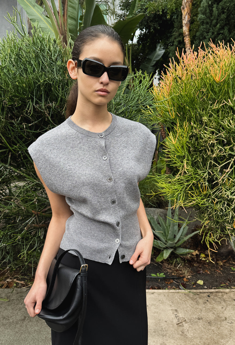 Spring Wool Vest Gray