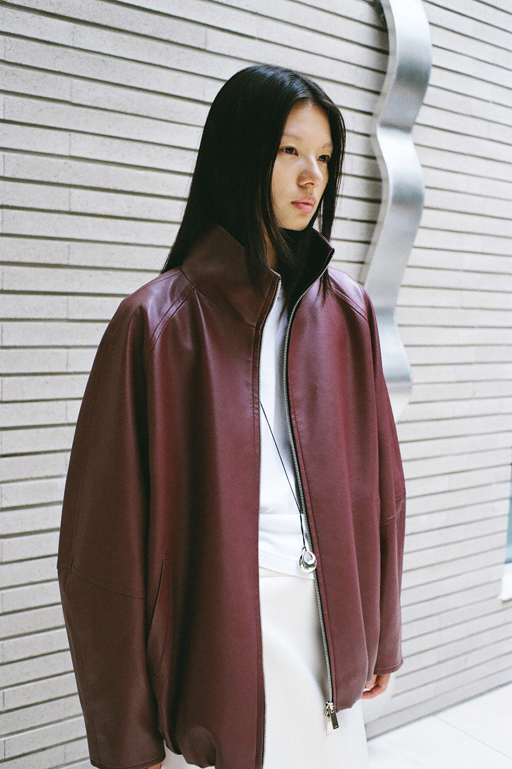 Real Lamb Minimal Jumper Burgundy