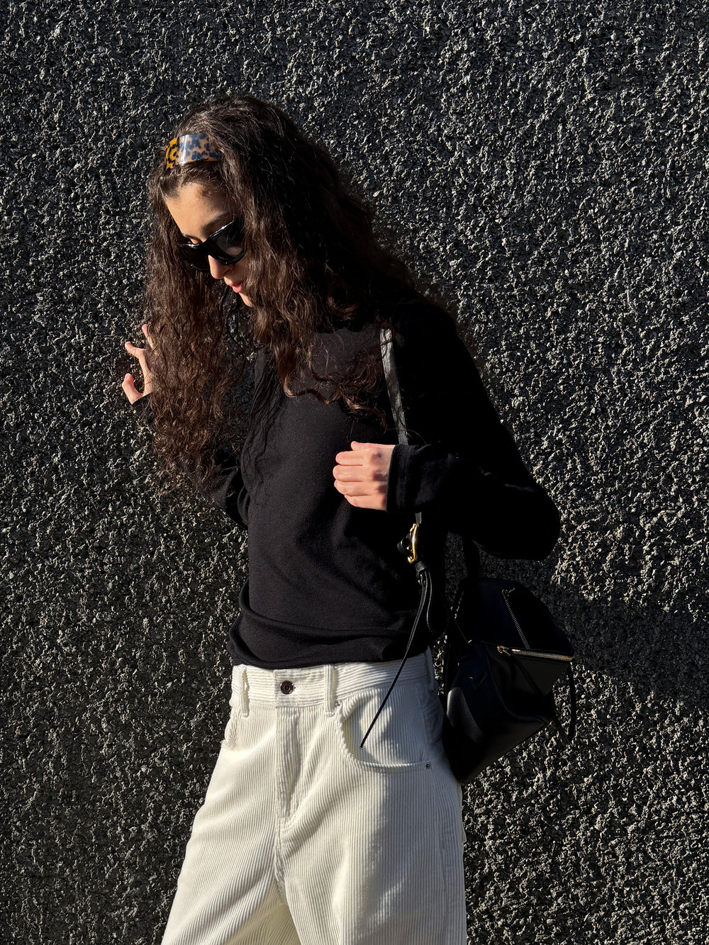 Milky Turtleneck T-shirt Black