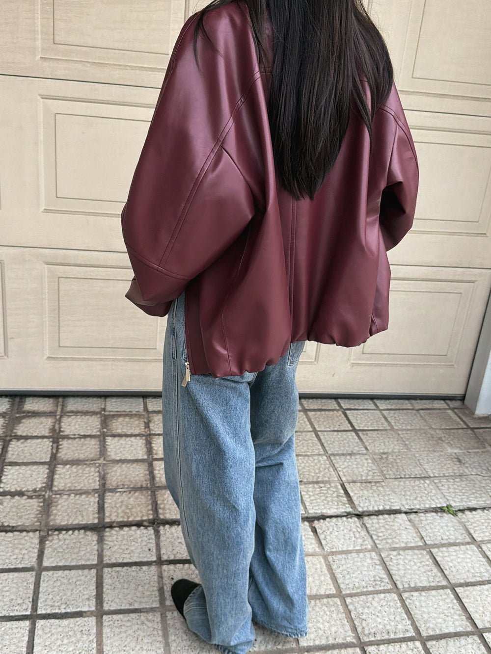 Real Lamb Minimal Jumper Burgundy