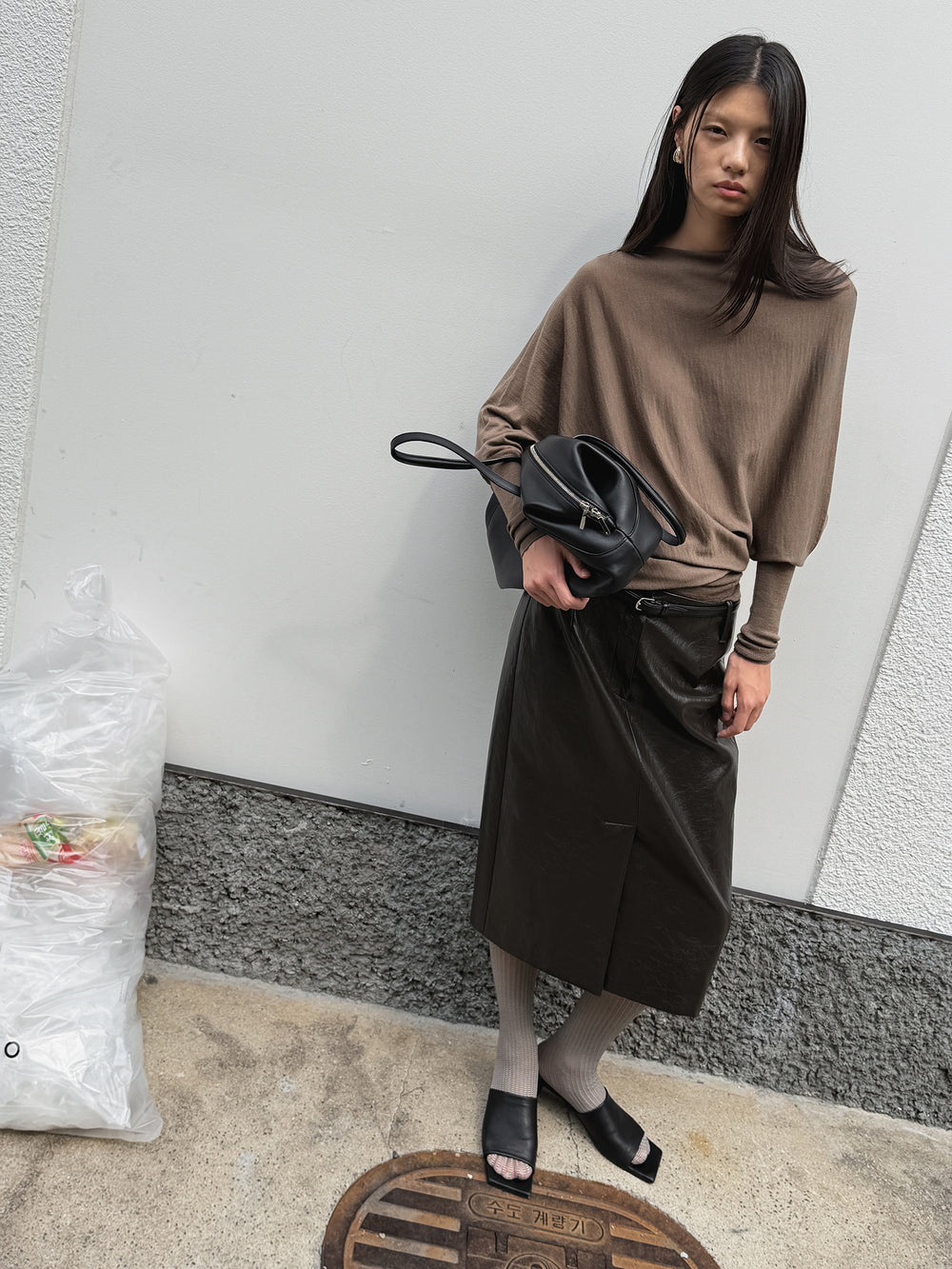 Slim Leather Skirt