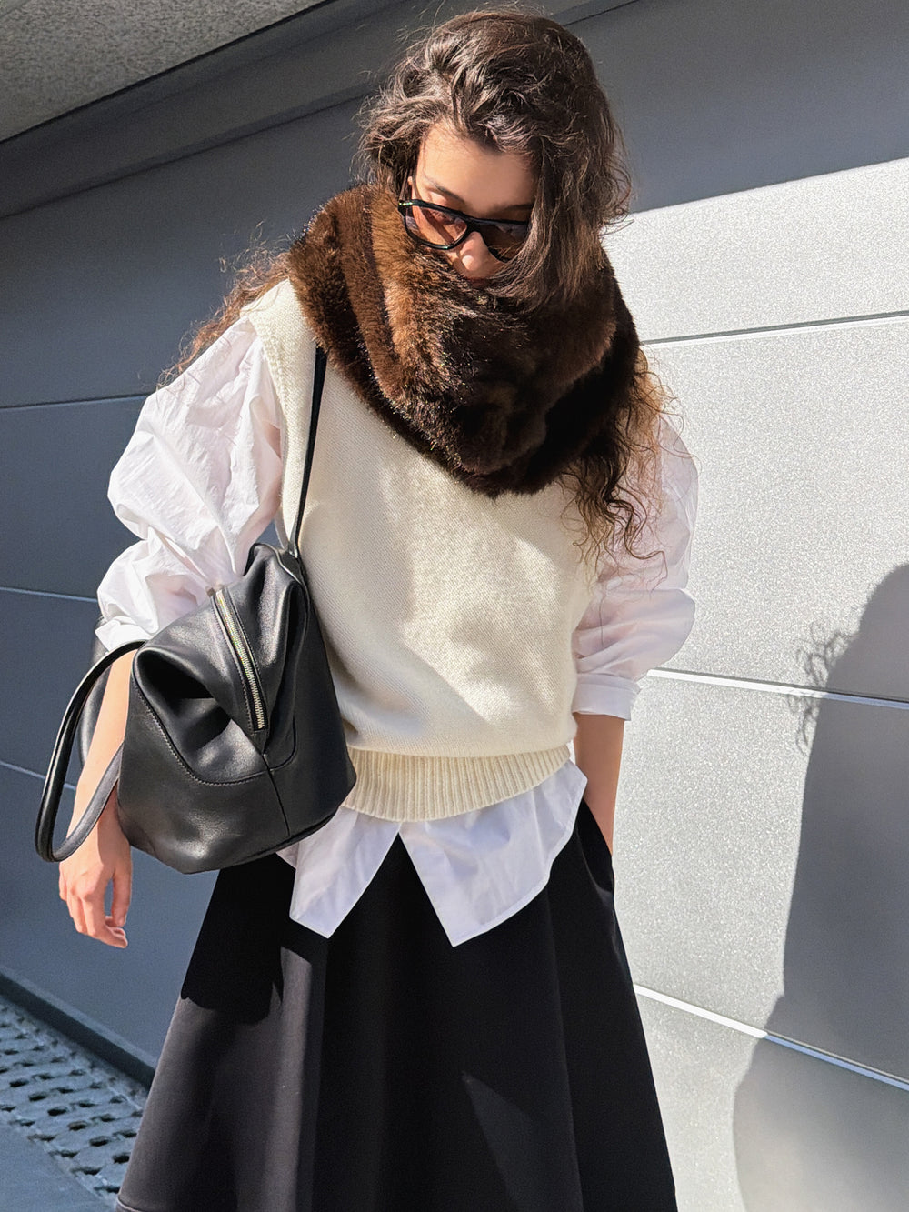 Merino Wool 100 Vest Ivory