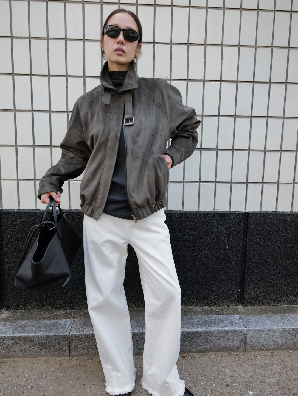 915 프린지 데님 화이트