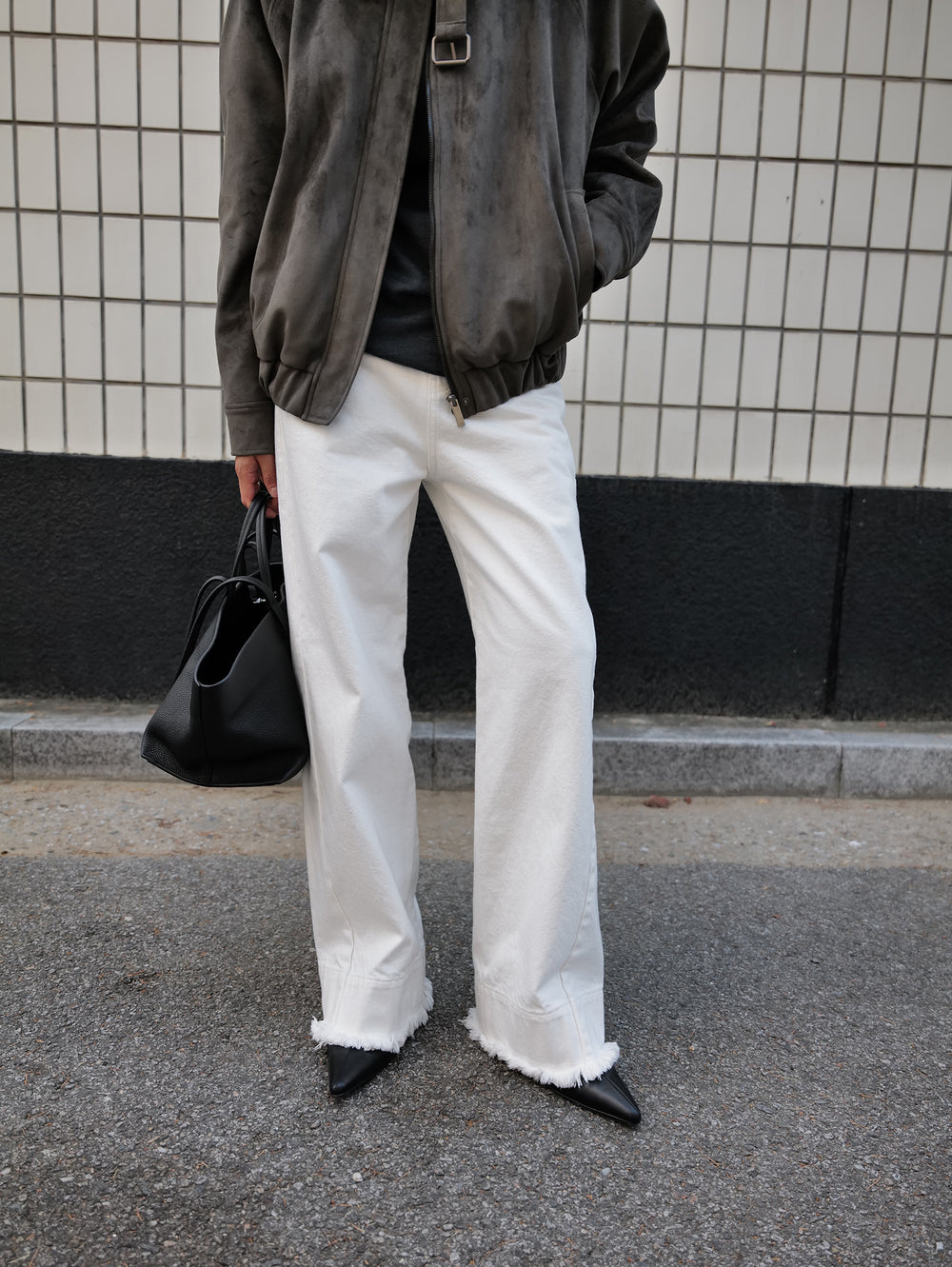 Buckle Suede Jumper