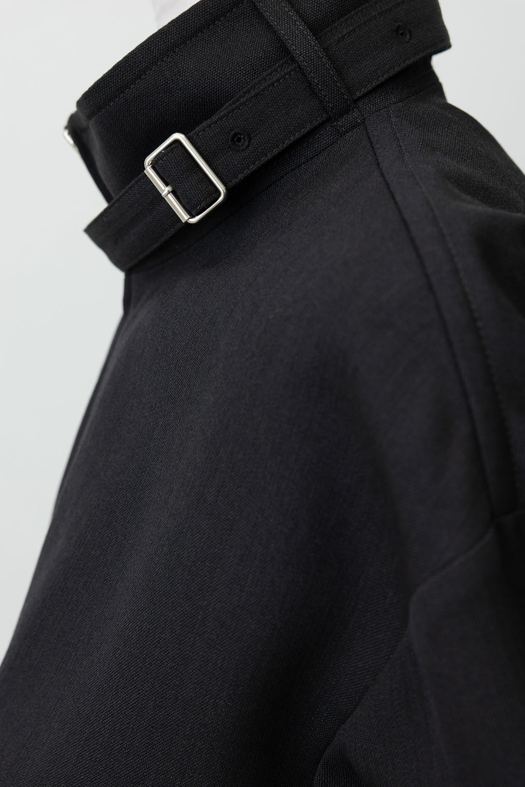 High-Neck Blouson Jumper Charcoal