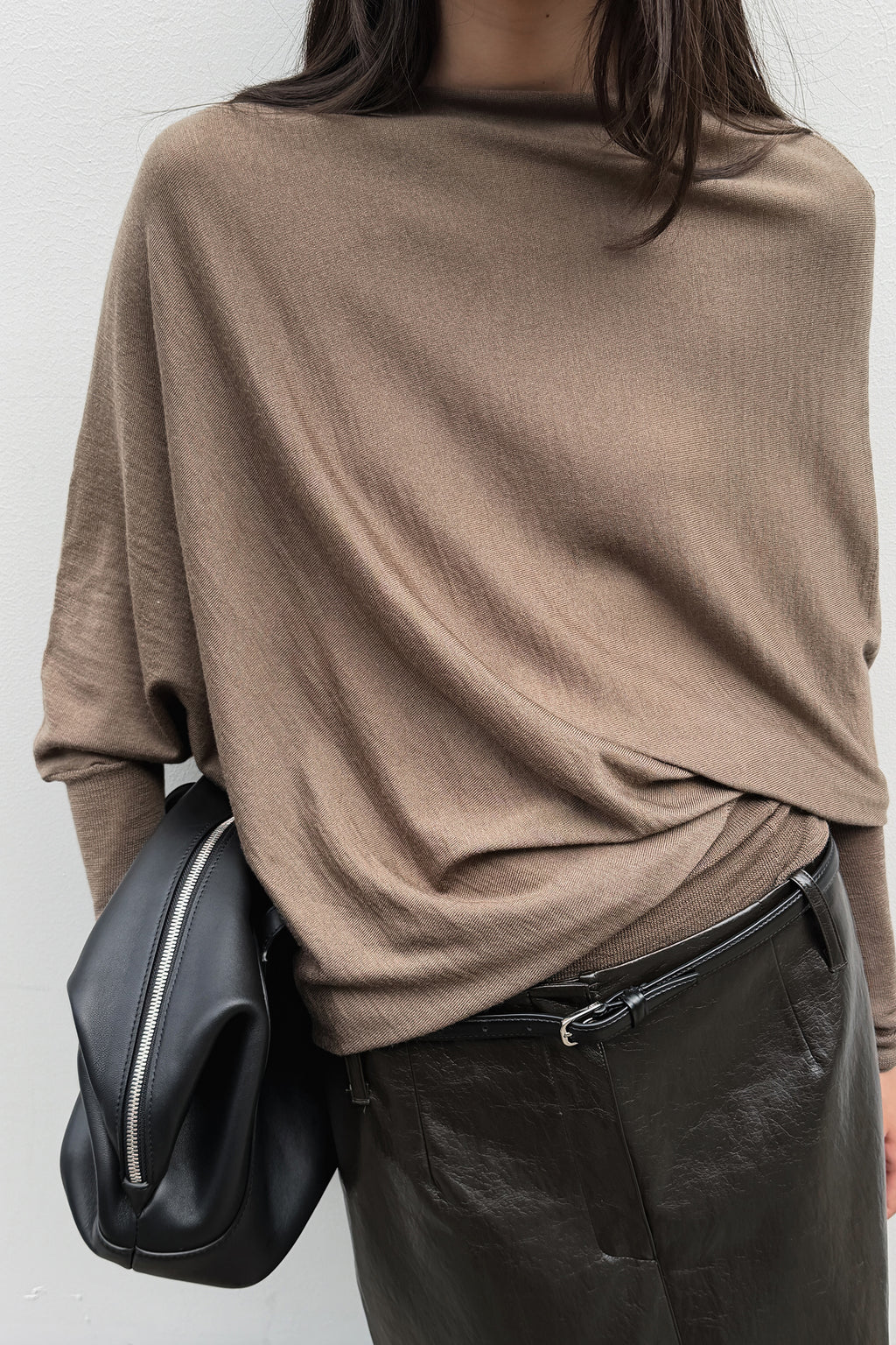 Washable 100% Wool Pullover Taupe