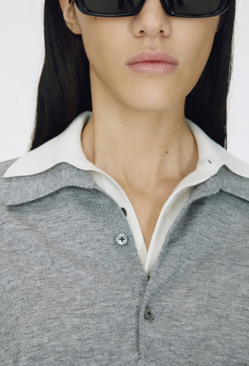 Spring Wool Pique Knit Gray
