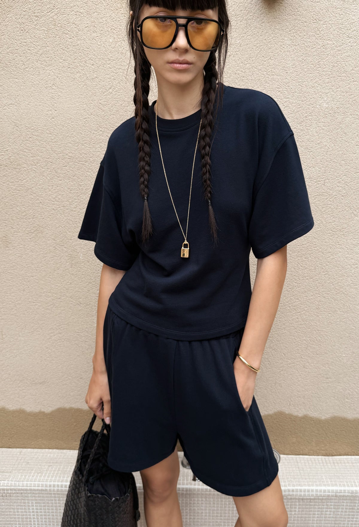 데일리 라운지 쇼츠 네이비