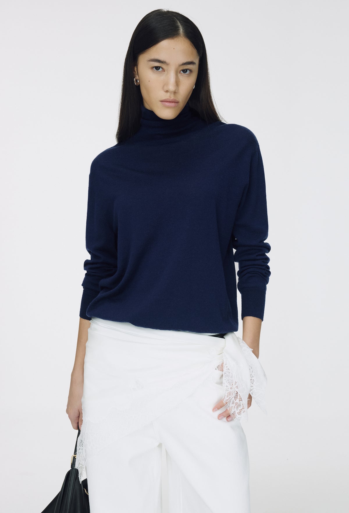 Washable Wool 100 Polar Knit Navy