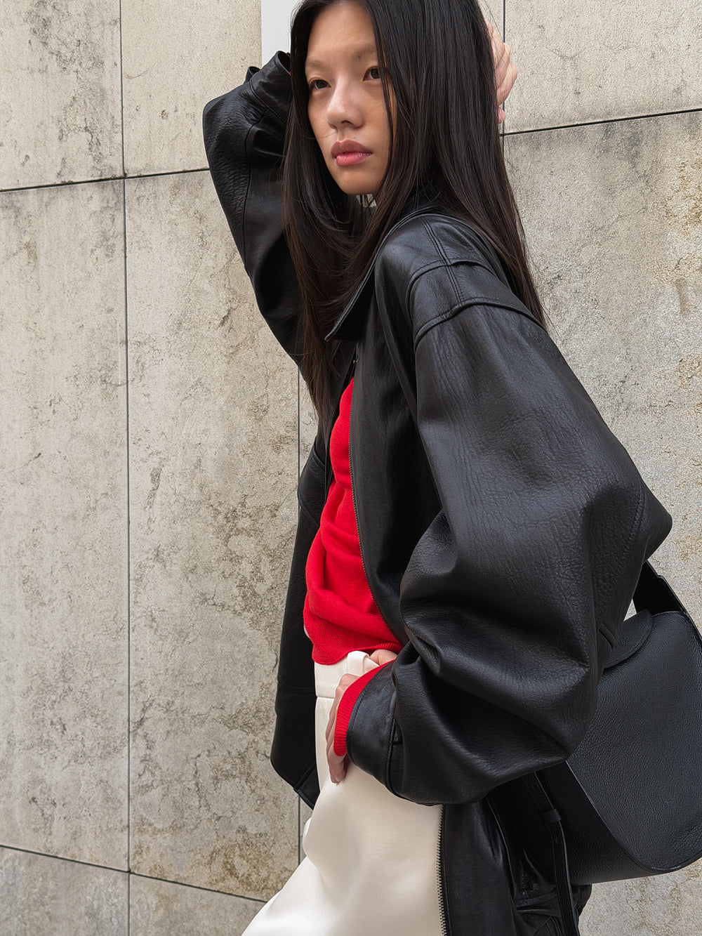 Real Lamb Leather Jumper