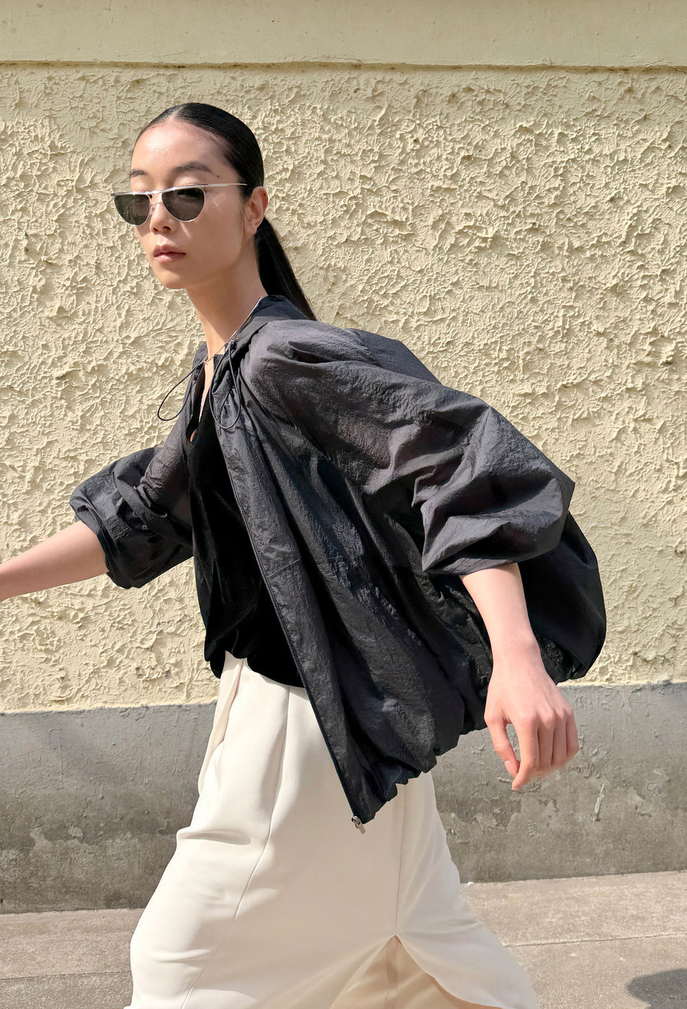 Airy Nylon Jumper Charcoal