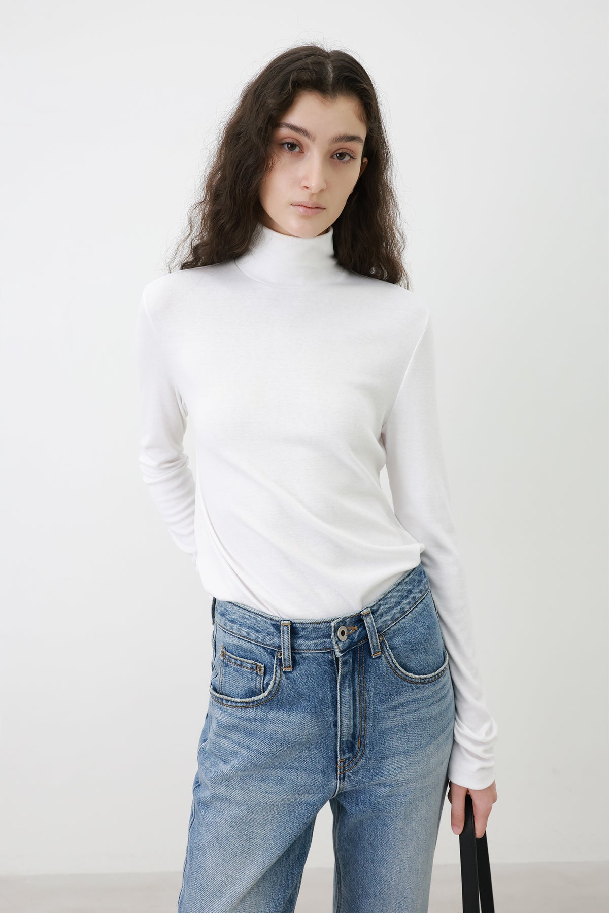 Milky Turtleneck T-shirt White