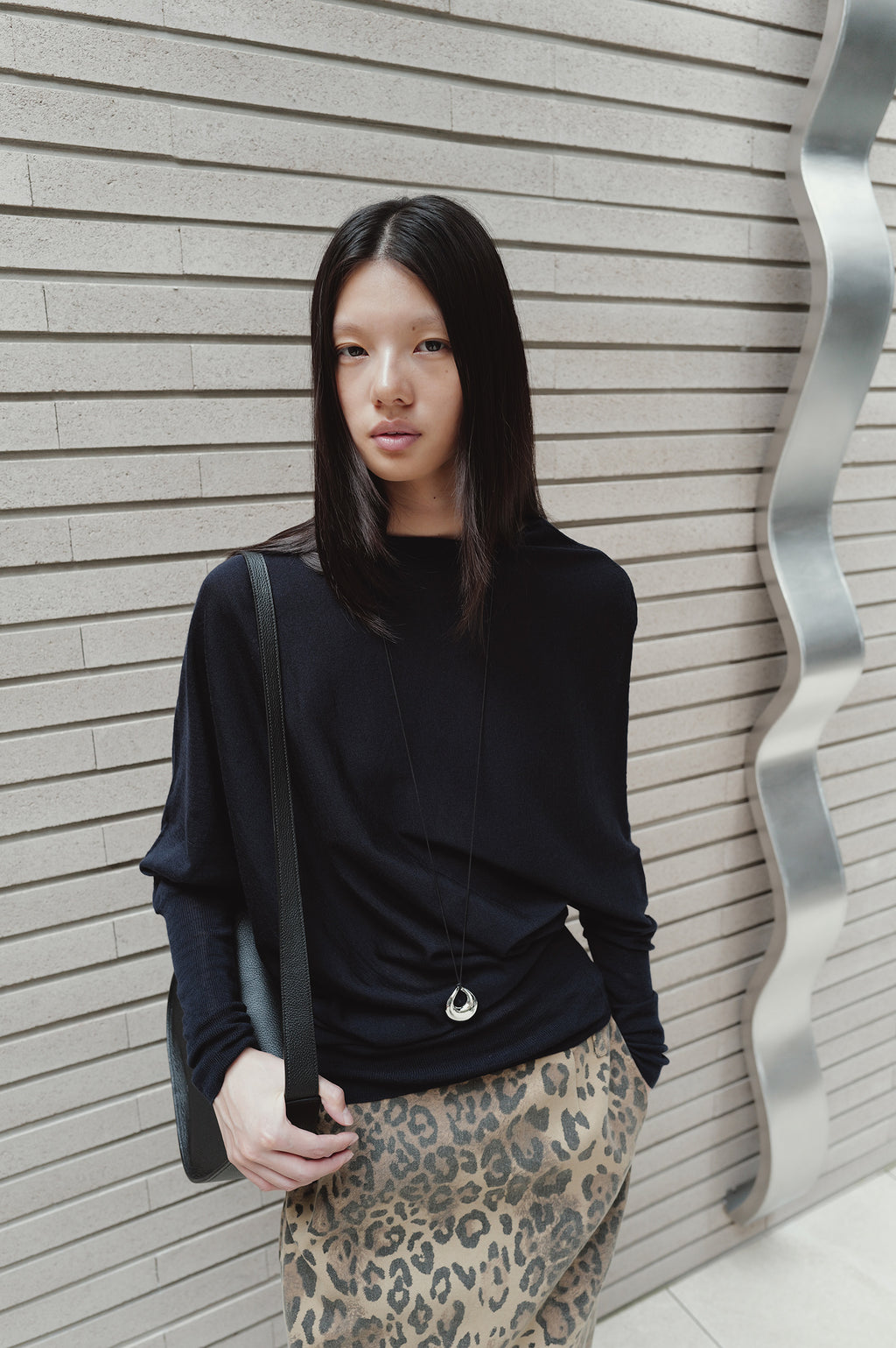 Washable 100% Wool Pullover Navy