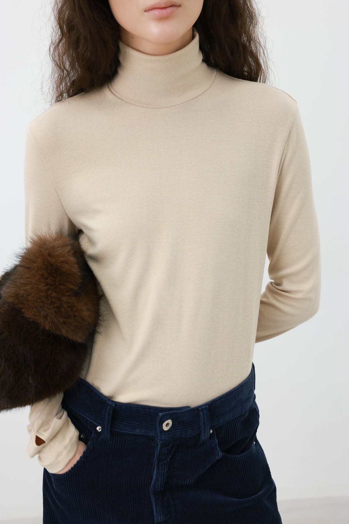 Soft Corduroy Pants Navy