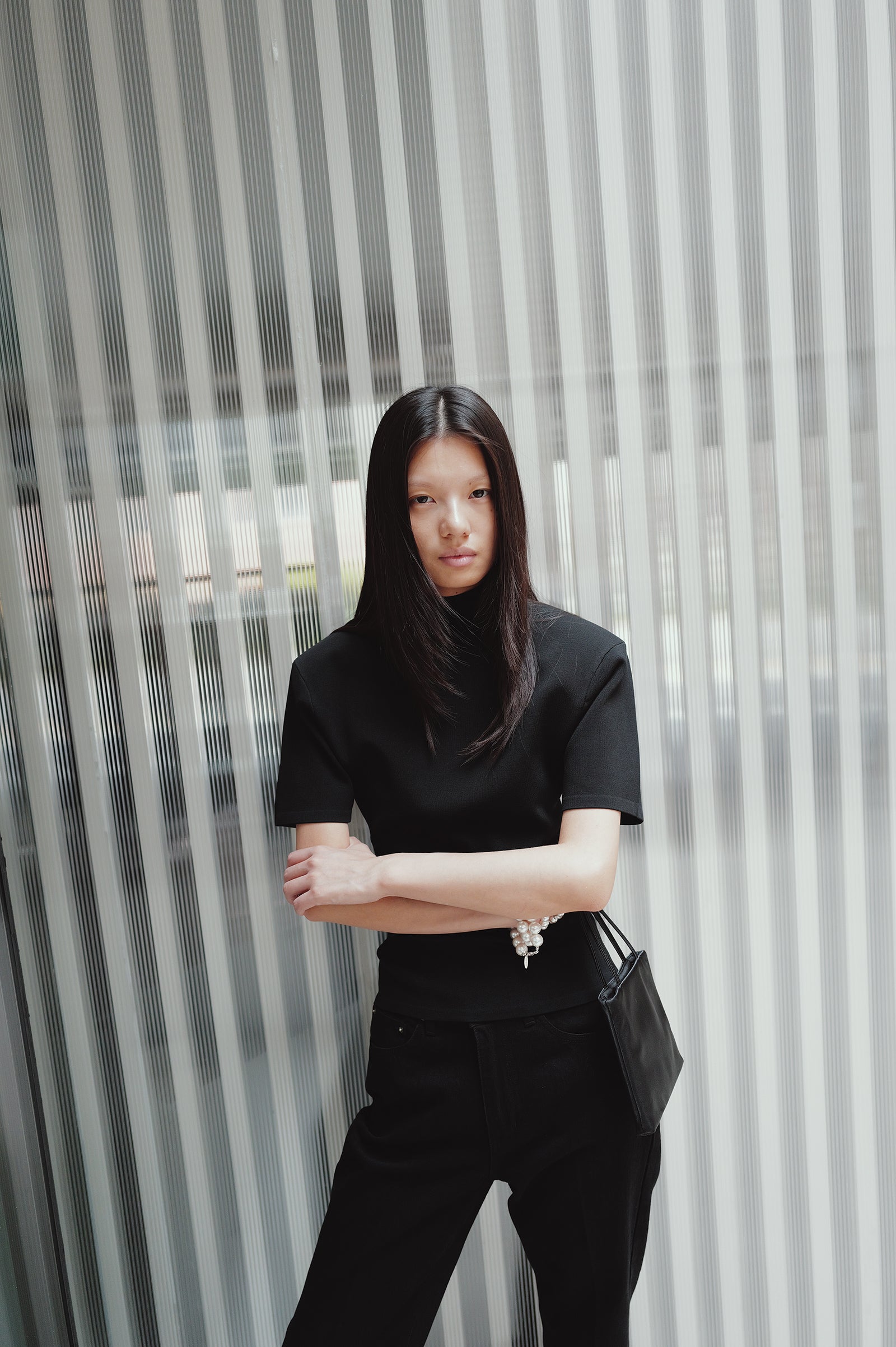 High-density short-sleeve knit