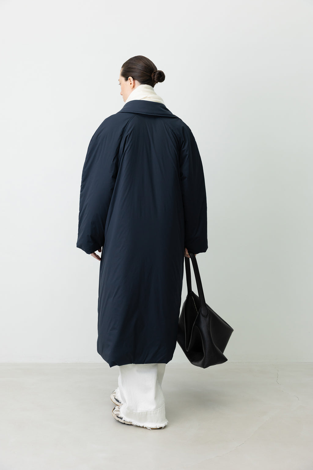 Padded Mac Coat Navy