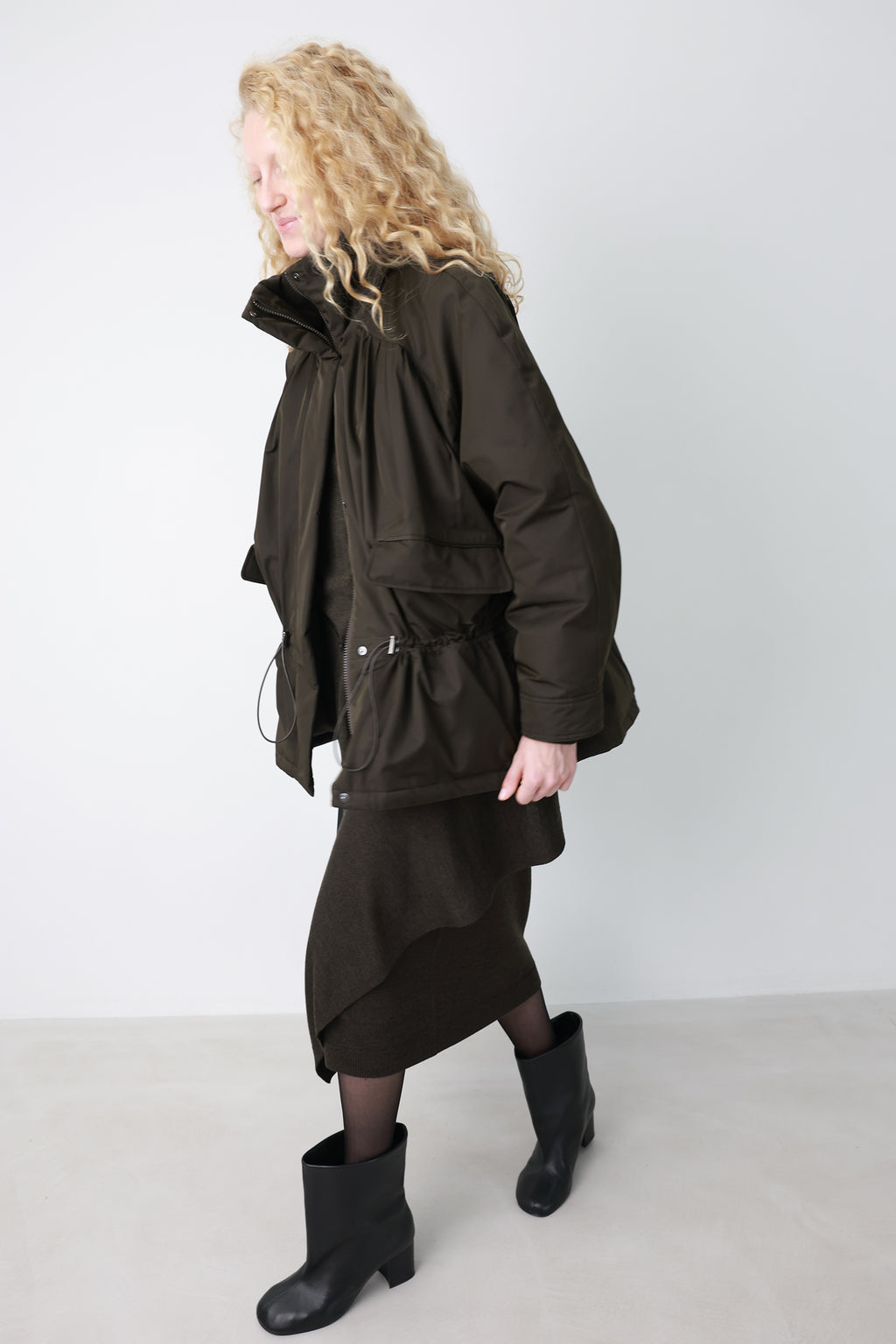 Field Parka Goose Down Khaki Brown