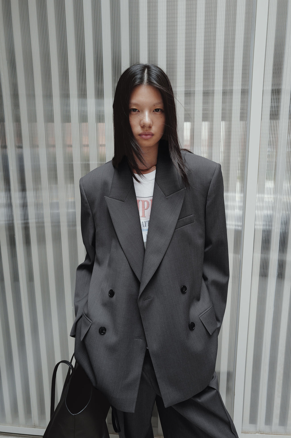 Double-breasted wool jacket