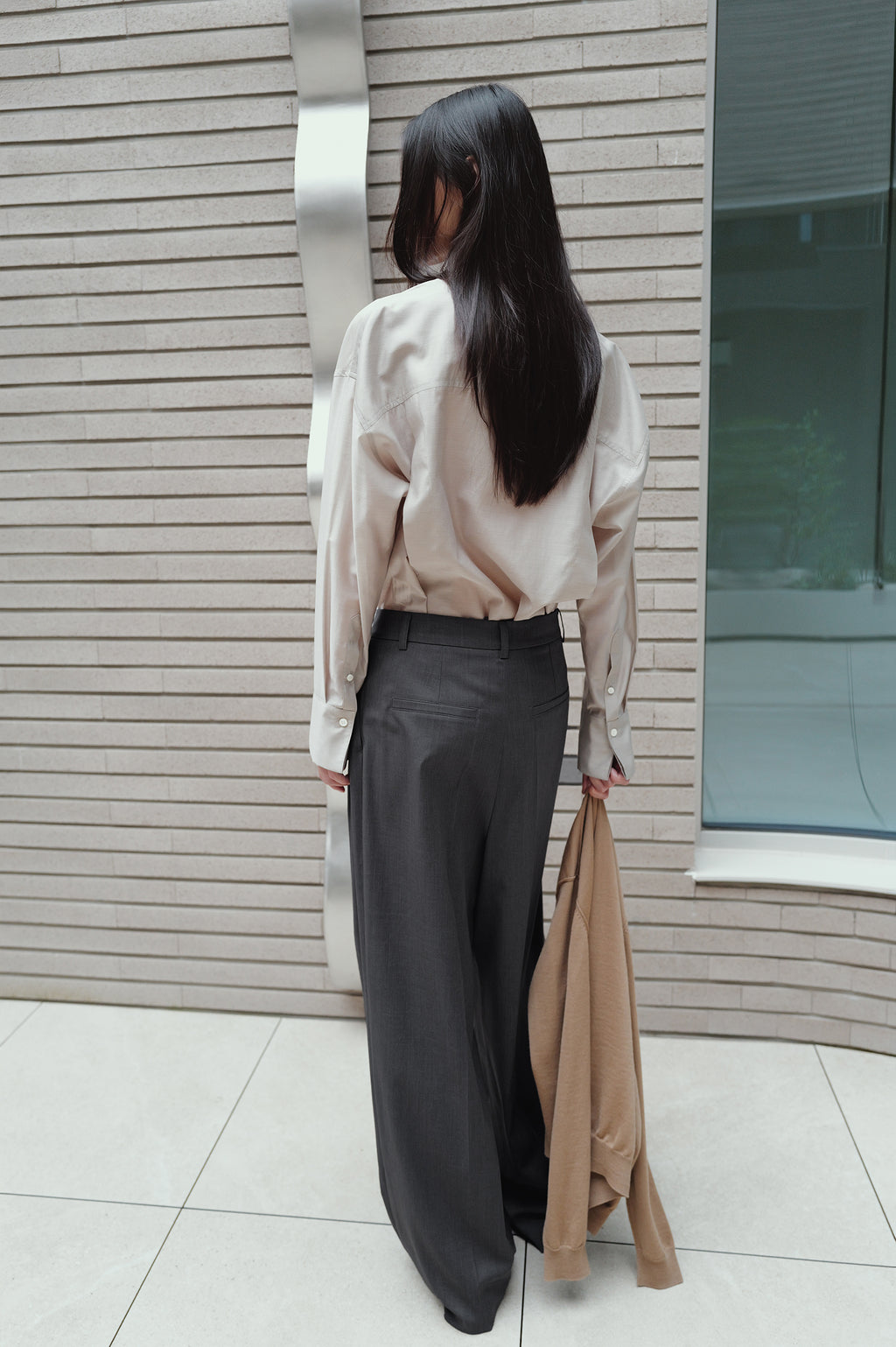 Micro Pintuck Trousers