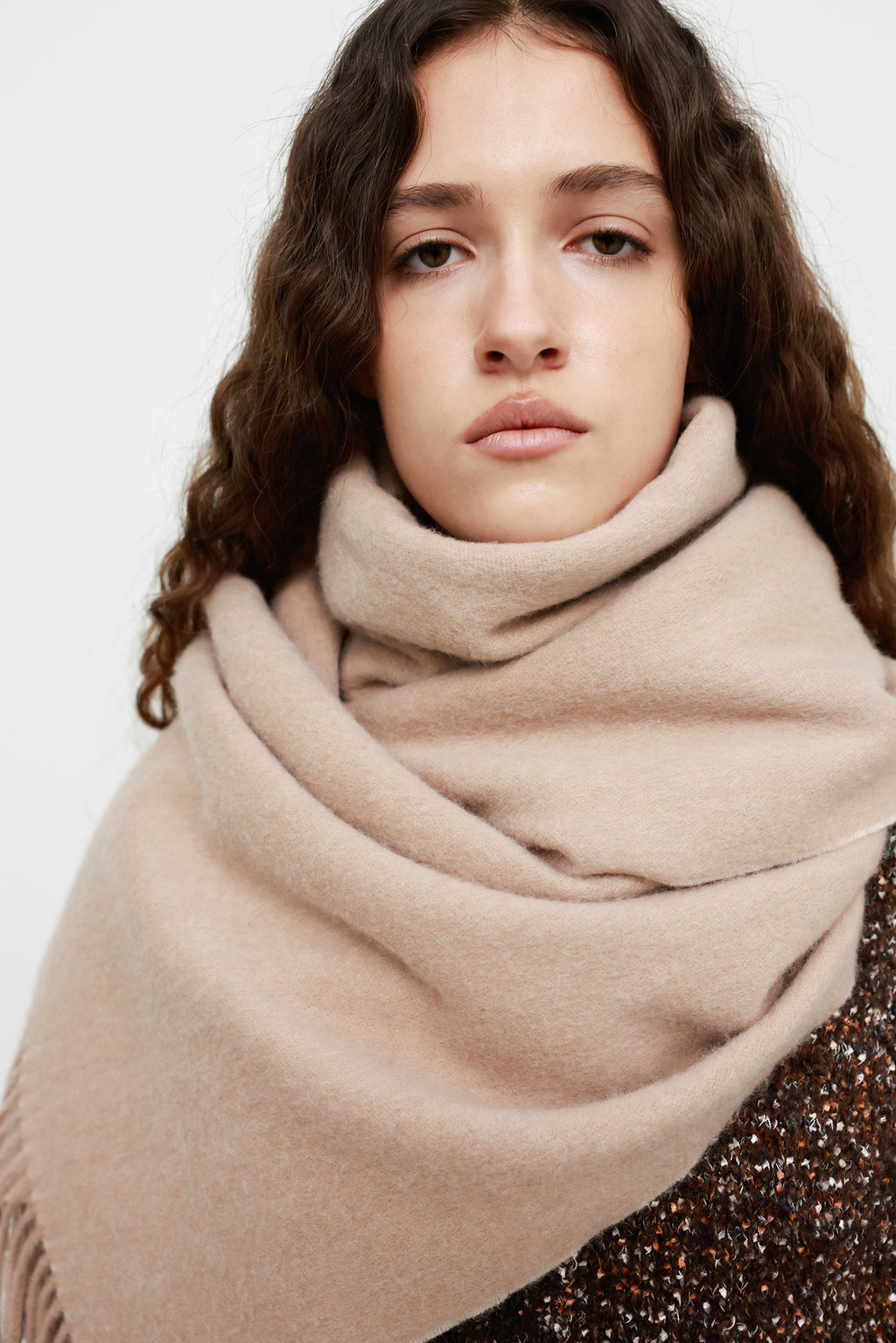 Combi Lambswool Muffler Beige