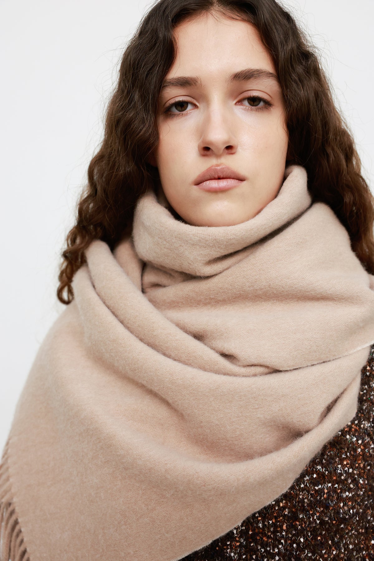 Combi Lambswool Muffler Beige