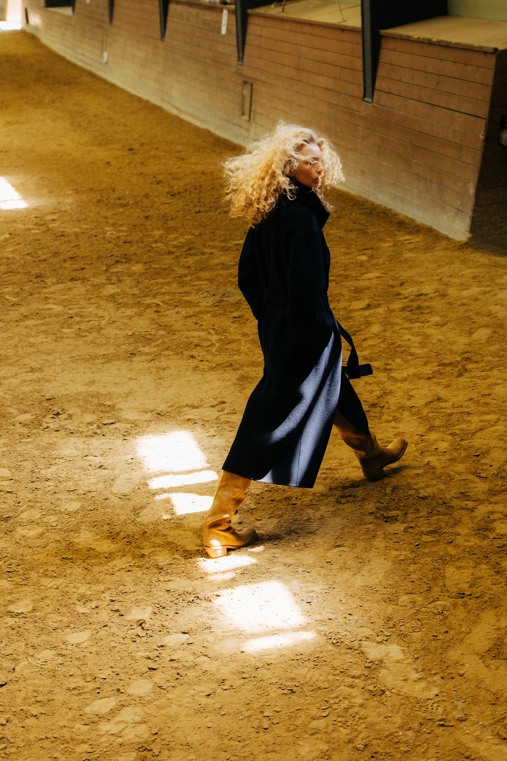 Superior Cashmere Coat Dark Navy