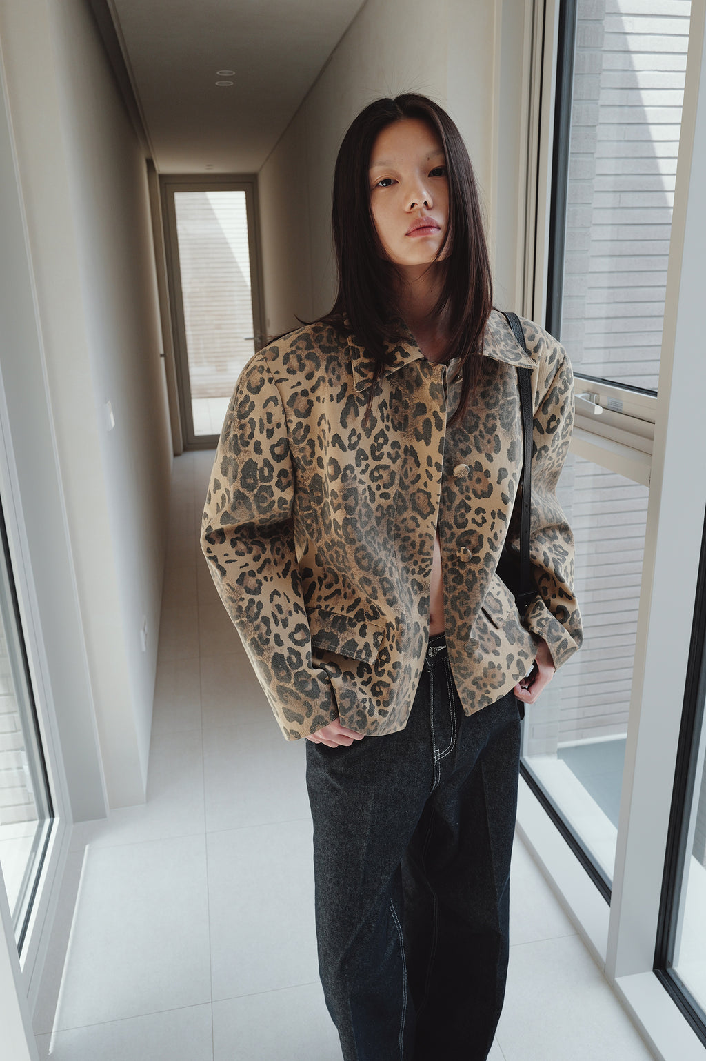 Leopard Mac Jacket Beige