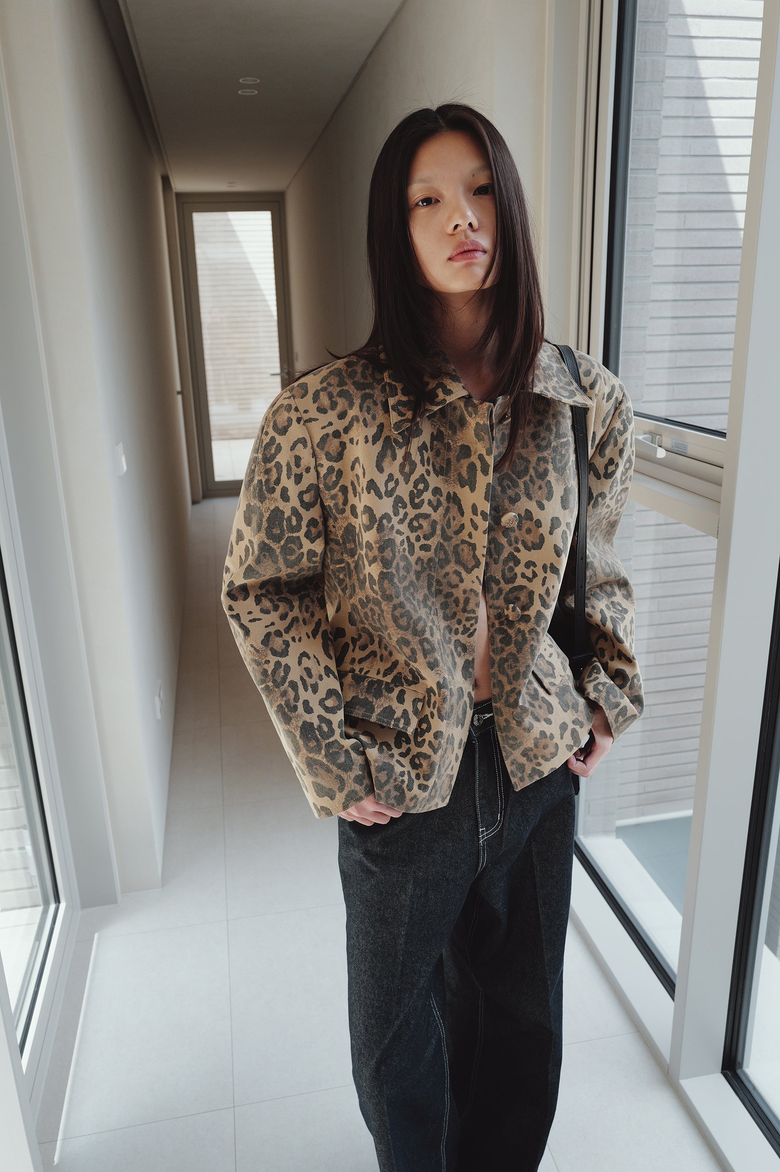 Leopard Mac Jacket Beige