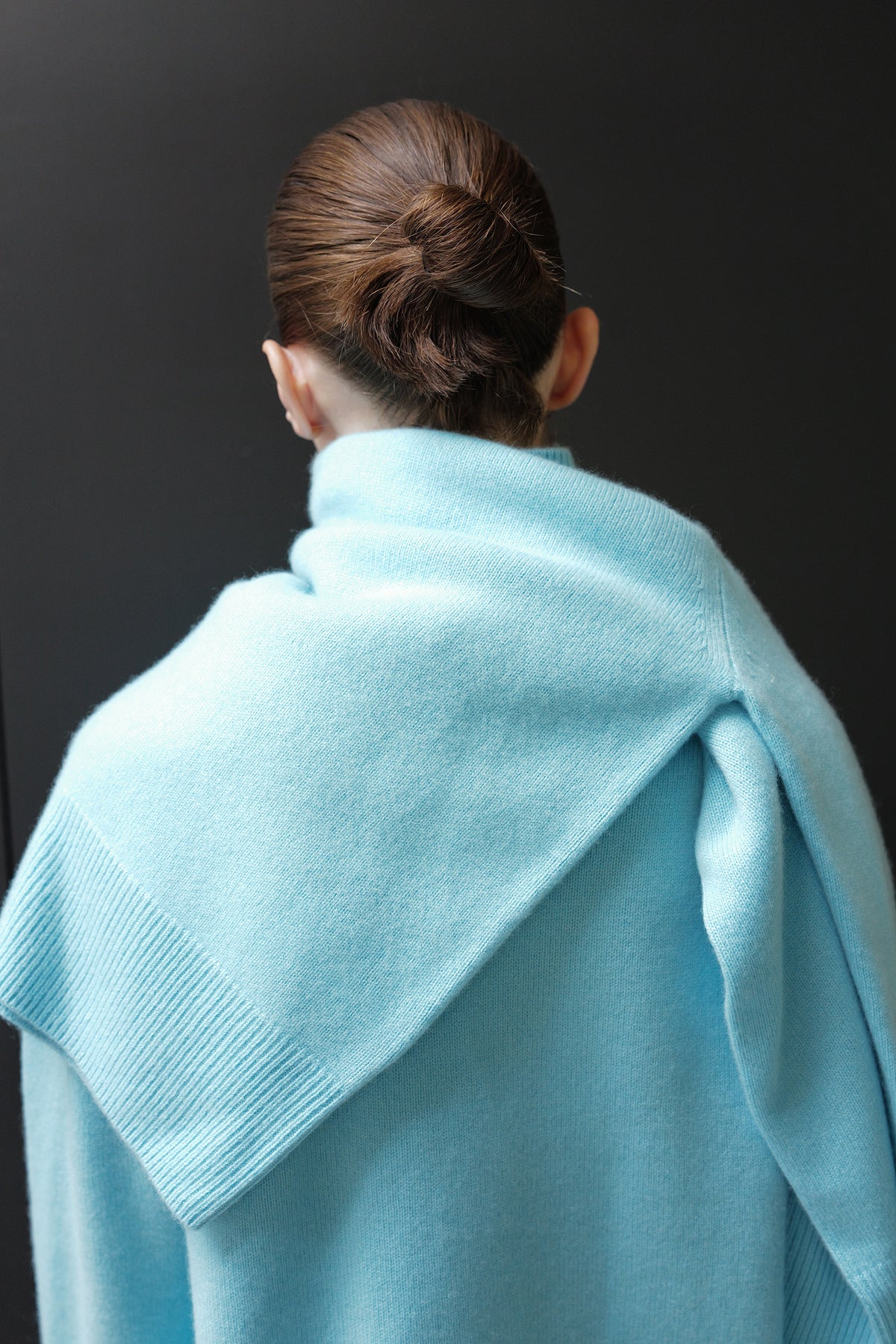 Cashmere 100 Turtleneck Knit Mint Blue