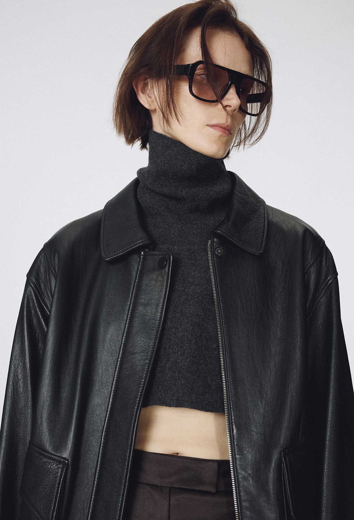 Real Lamb Leather Jumper