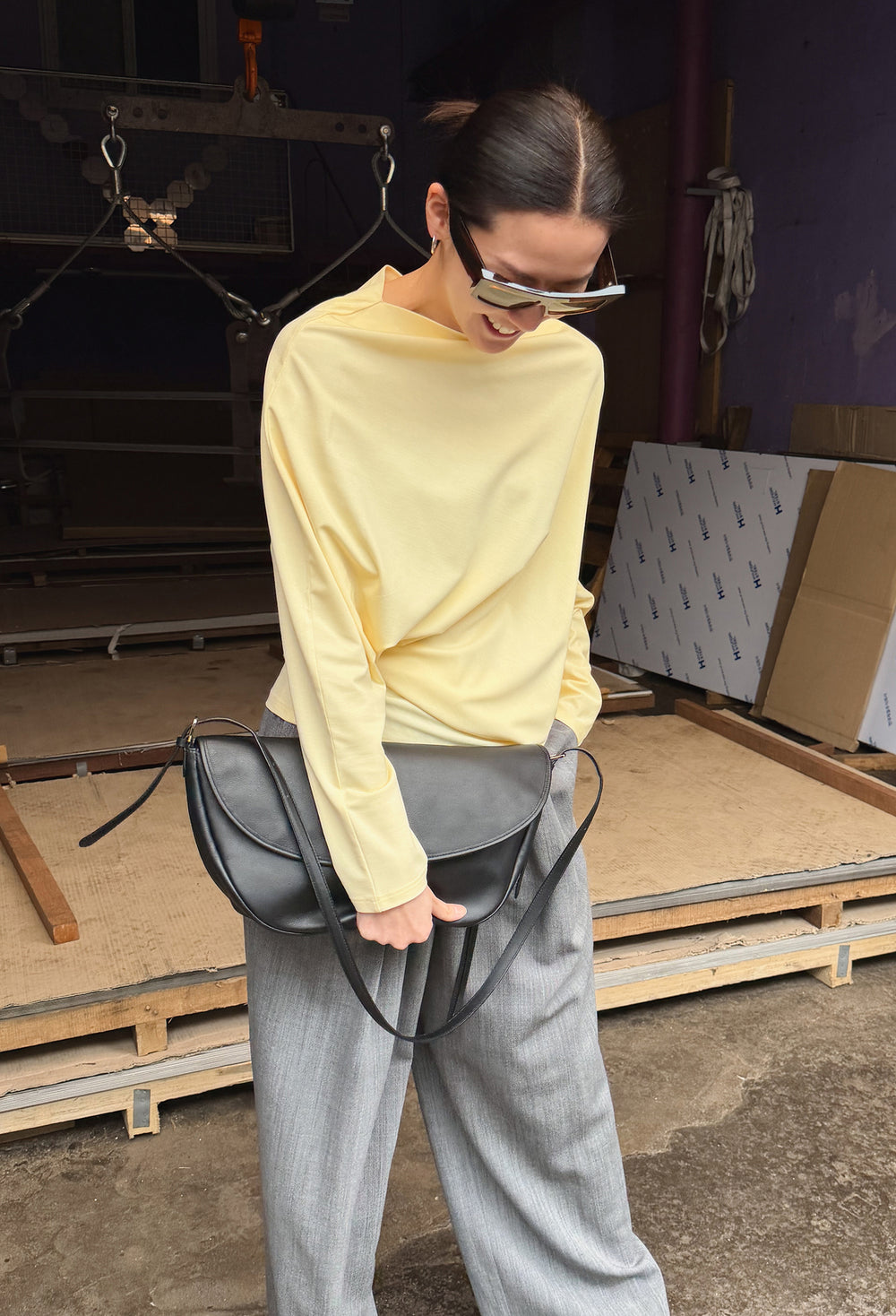 Offset Jersey Top Butter