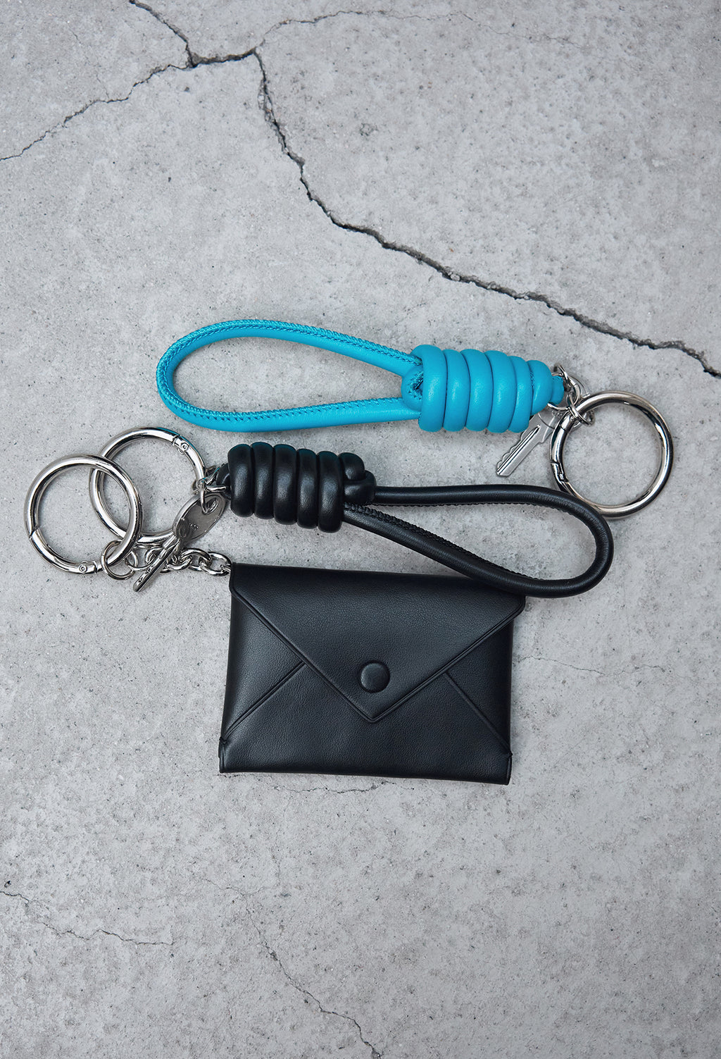 Card Wallet Keyring Black