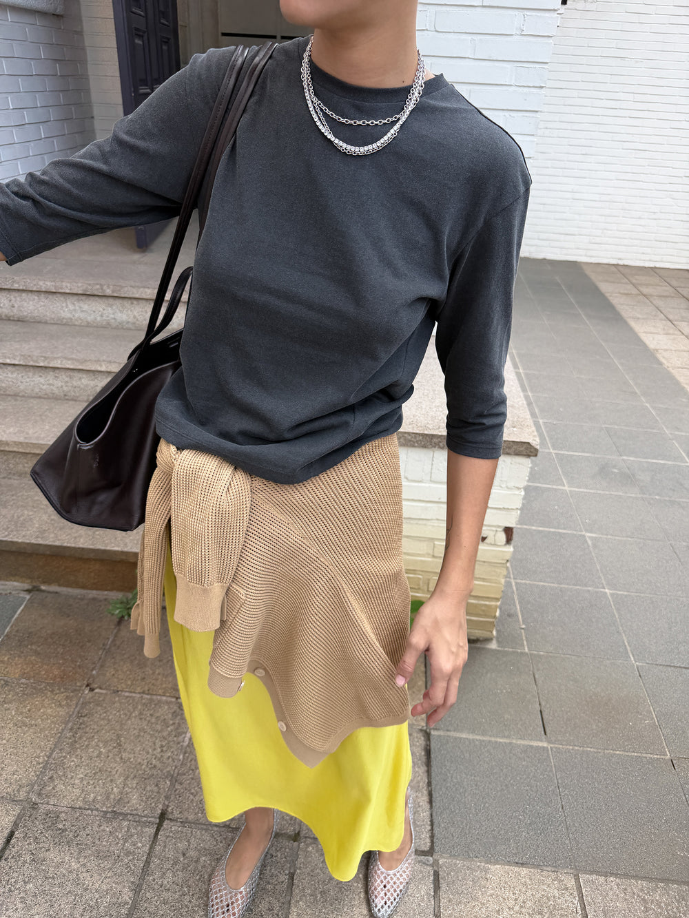 Pigment Dyed T-shirt Charcoal