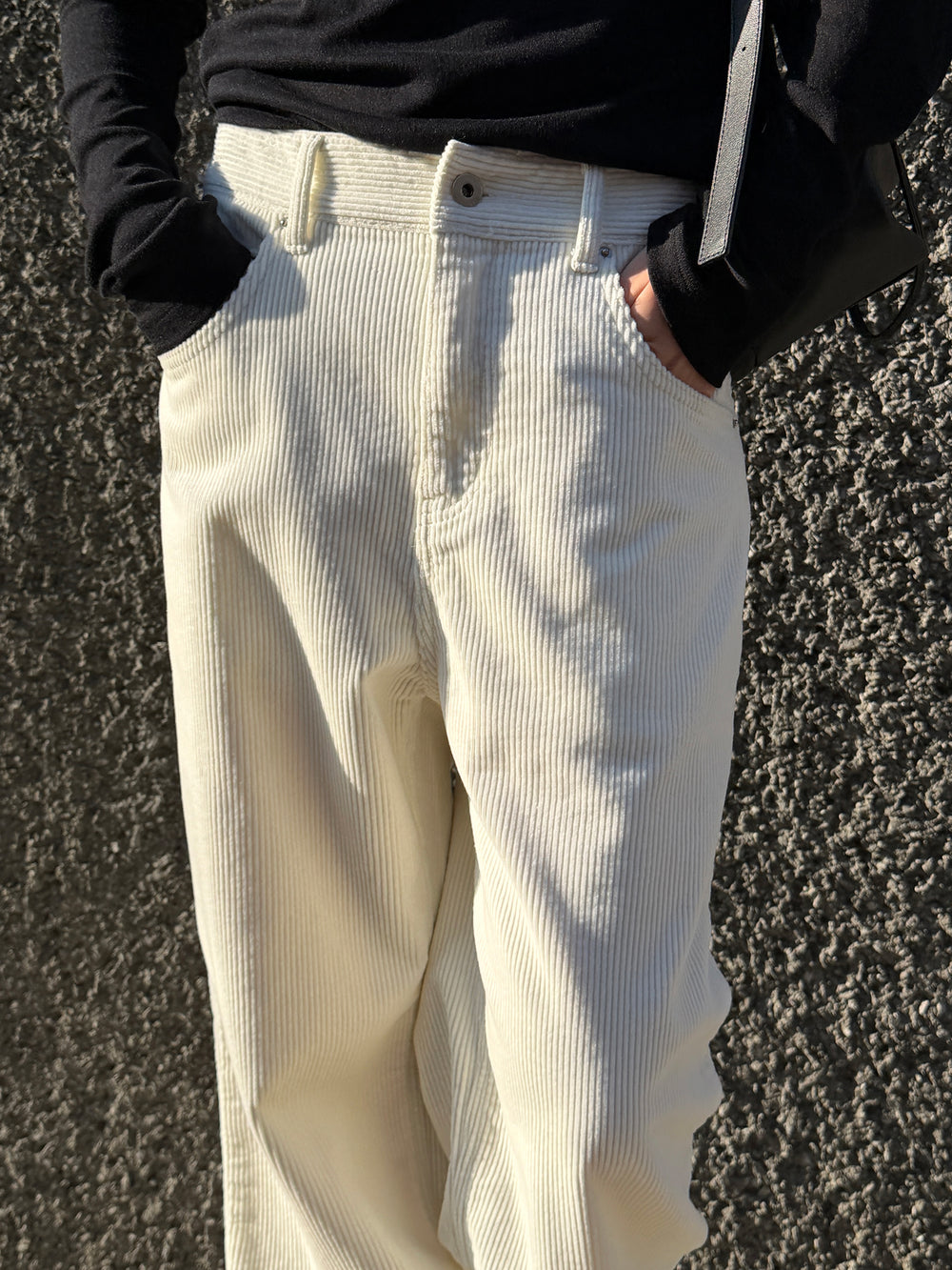 Soft Corduroy Pants Cream