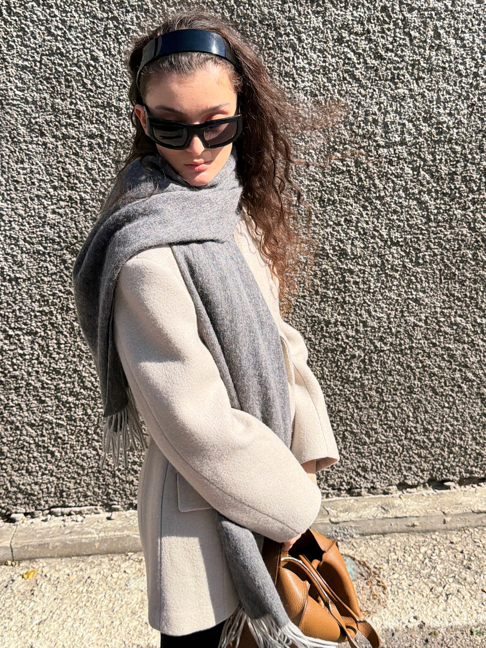Hourglass Silhouette Coat Ecru