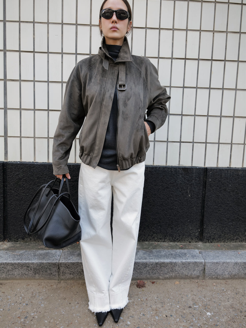 915 프린지 데님 화이트