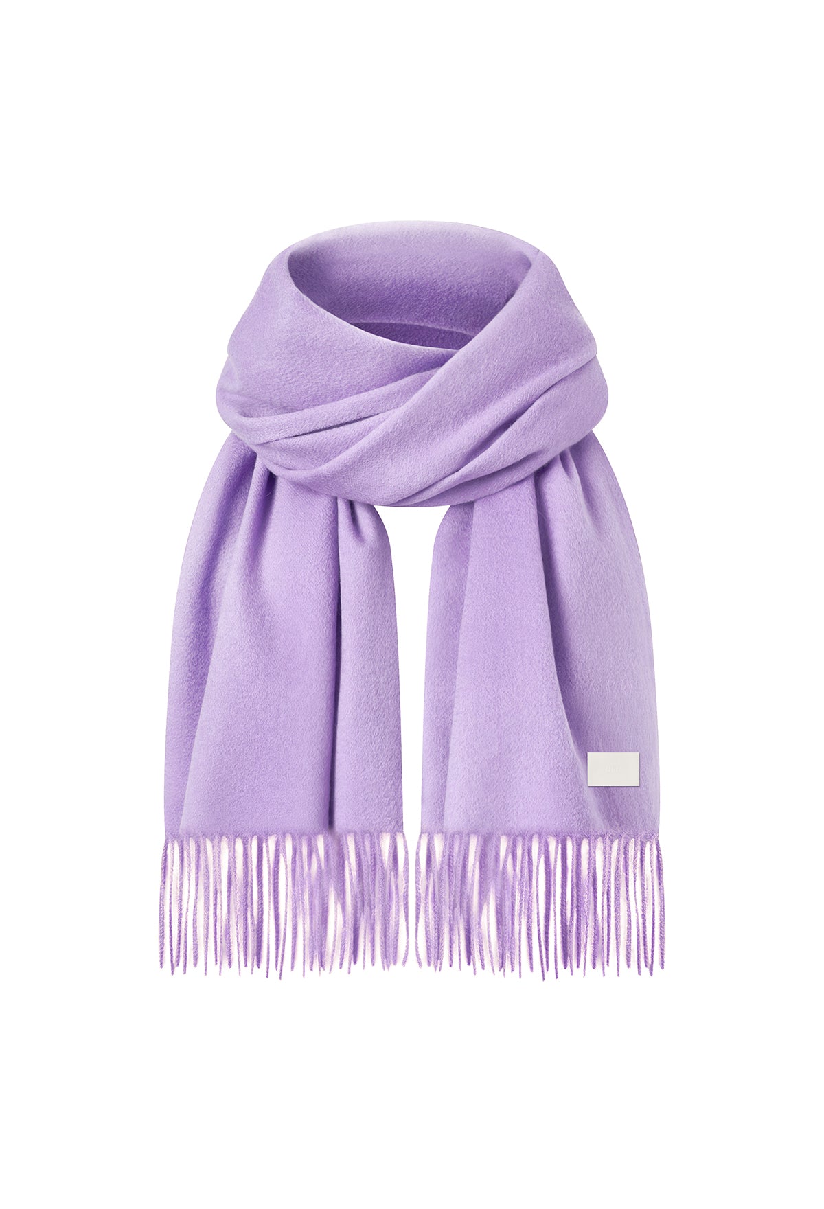 Lambswool Fringe Muffler Lavender