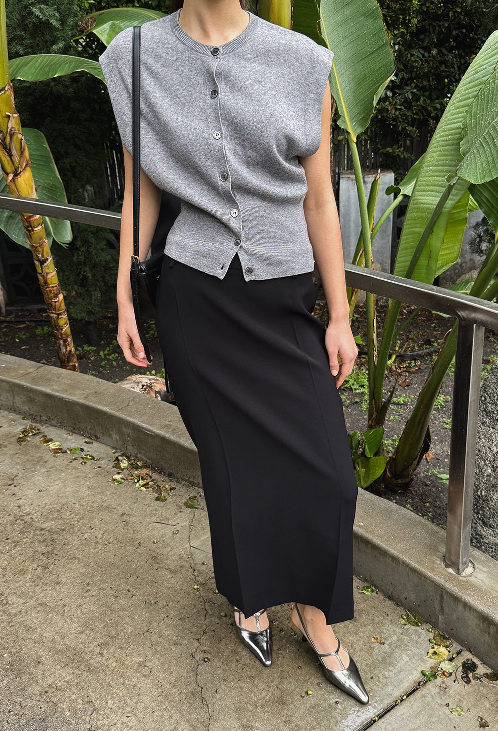 Spring Wool Vest Gray