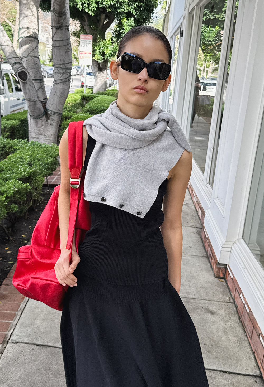 High-density Knit Top Black