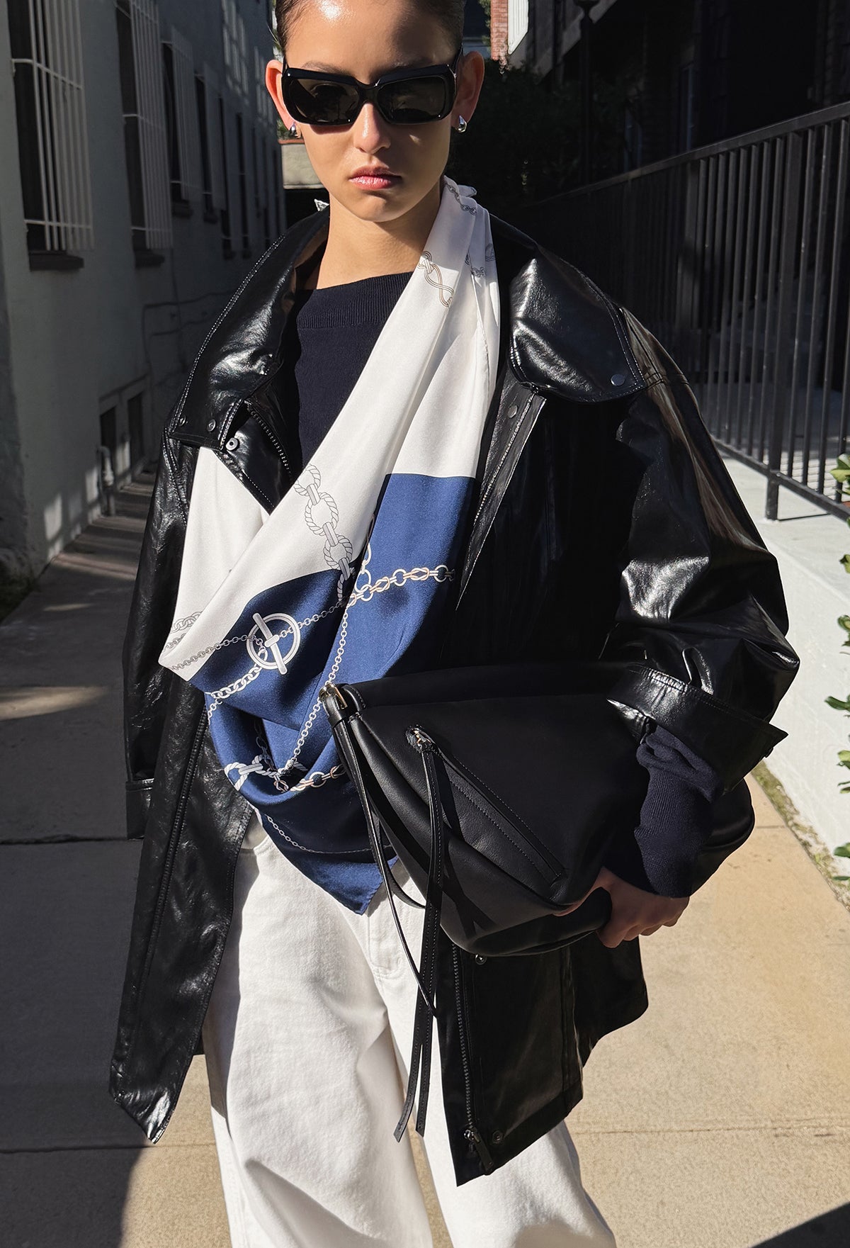 Spring Wool Boatneck Pullover Navy