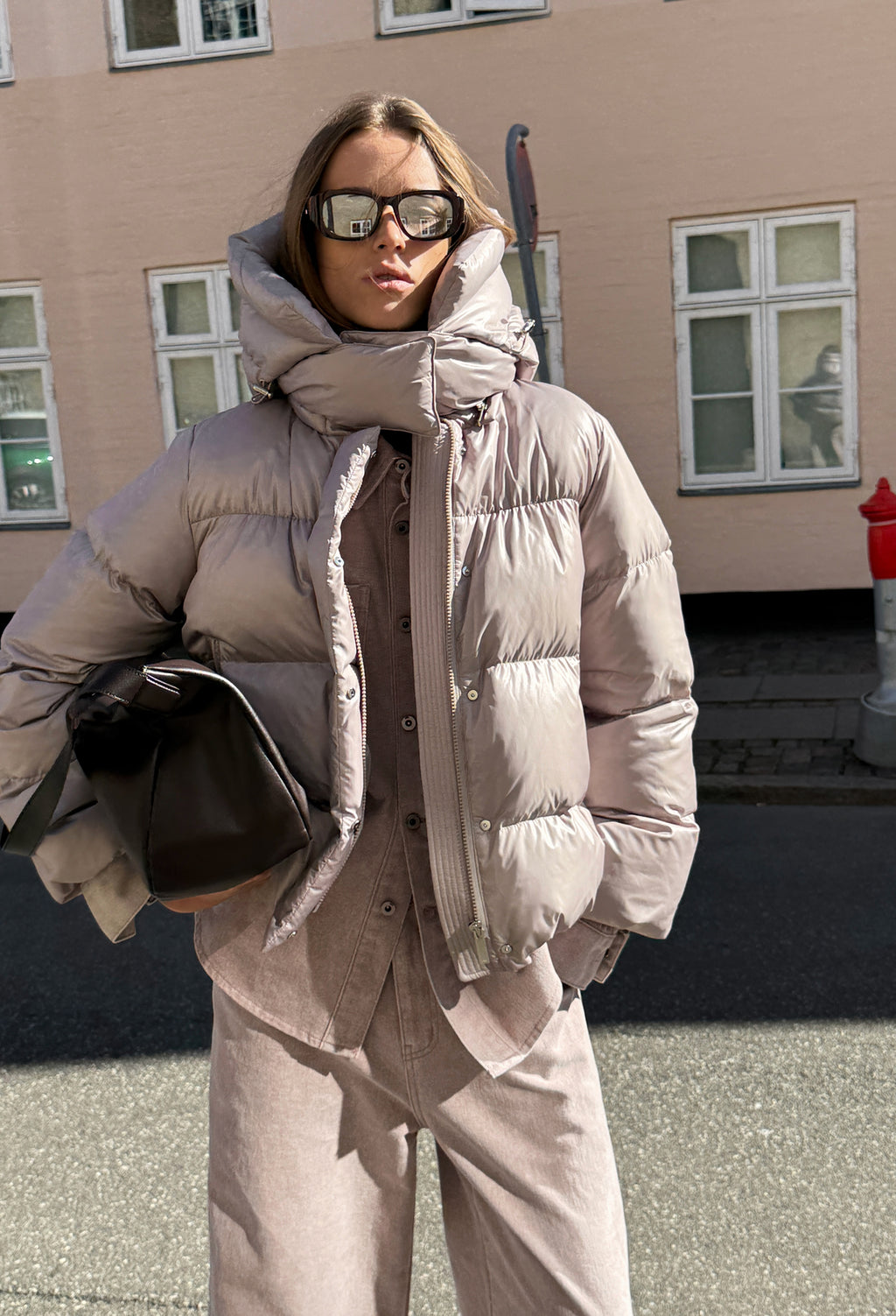 Signature P Goose Down Pink Gray